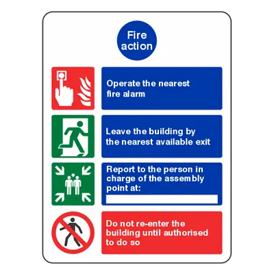 £1.36 • Buy Fire Action Notice Sign - Do Not Renter