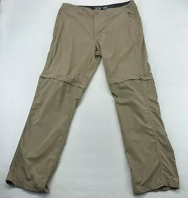 Mountain Hardwear Convertible Pants 36 X 32 Men's Nylon Outdoor Khaki Hiking • $24.99