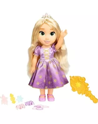 Disney Princess Magic Hair Glow Rapunzel Music Sing Along Doll & Accessories Toy • $32.35