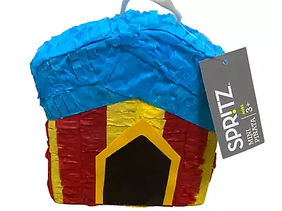 SPRITZ Mini Carnival Tent House Empty Colorful Fillable Pinata About 6  X6  X3  • $8.94