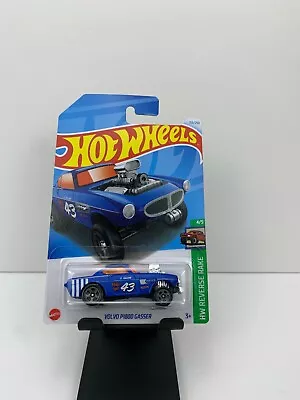 Hot Wheels 2024 Mainline H Case HW Reverse Rake Volvo P1800 Gasser Blue 153/250 • $4.99