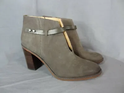Franco Sarto Elvis Grey Leather Bootie Boots Size 9.5 M  • $29.99