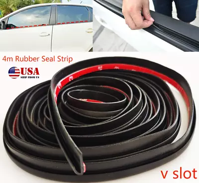$16.71 • Buy USA 4M V Shape Car Door Window Trim Edge Moulding Weatherstrip Seal Strip Rubber