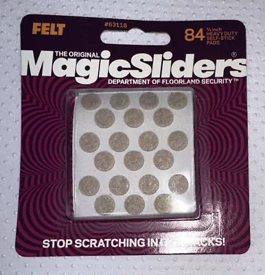 Magic Sliders 84 Pack 3/8  Felt Pad Furniture And Floor Protectors Anti Scratch • $6.79