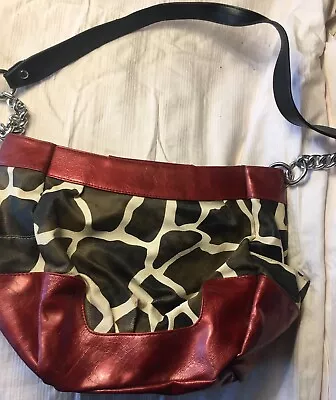 MICHE Demi Joella Shell & Base. Chain Strap Red & Brown Giraffe Print Unused • $26.28