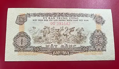 1963 Vietnam Mot Dong ( One Dong ) Banknote Great Condition Rare • $9.95