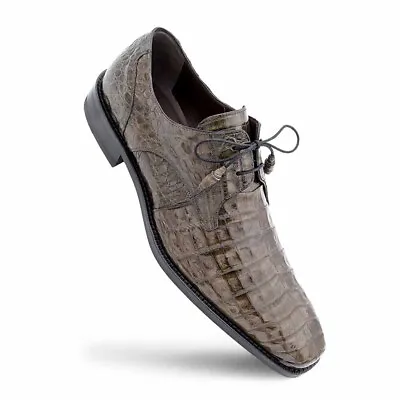 Mezlan Anderson Grey Genuine Crocodile Lace-Up (9-M) • $750