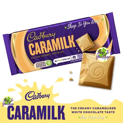 GIANT CADBURY CARAMILK GOLDEN CARAMEL BAR 160g WHITE CHOCOLATE Birthday Present • £6.45