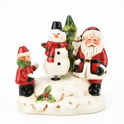 Christmas Ceramic Musical Santa With Snowman Ornament • £18.99