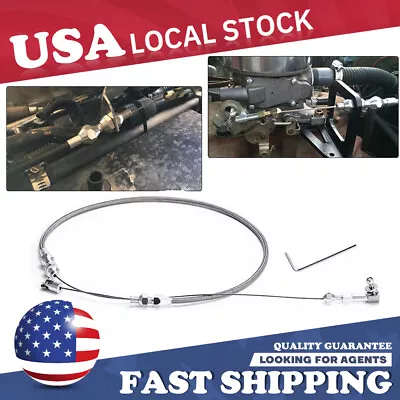 Universal 24  Car Throttle Cable Braided Stainless Steel For Mopar Ford GM • $18.90