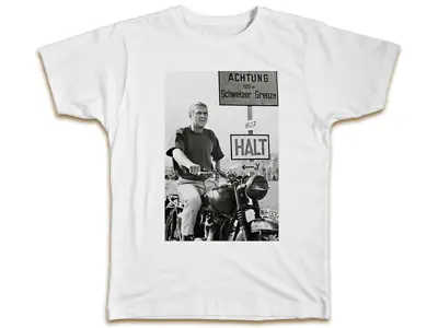 Steve McQueen The Great Escape T-Shirt - Unisex Men Womens Gift Top Present Dad • £7.99