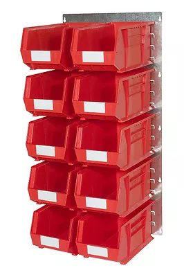 Louvre Panel Parts Bin Kit 17- Heavy Duty Steel C/w 10 Large Strong Storage Bins • £96.79