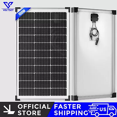 VOLTSET 100W 12V Solar Panel High Efficiency 9BB Cell Mono Solar Panels For RV • $135.99