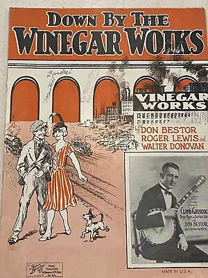 1925 DOWN BY THE WINEGAR WOIKS Sheet Music CLOYD GRISWOLD Banjoist By Bestor • $14.80