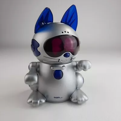 Tiger Meow Chi Robot Pet Interactive Toy Cat Silver Blue Hasbro Works NO REMOTE • $19.99
