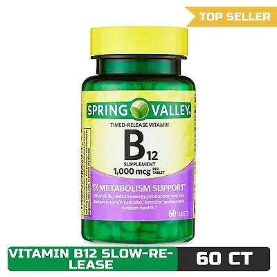 Spring Valley Slow-Release Vitamin B12 1000mcg 60ct • $7.40