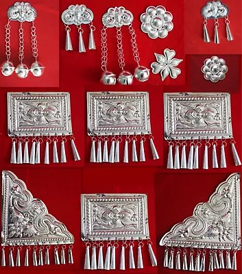 Tribal Exotic Chinese Handmade Miao Silver Costume Jewellery DIY Ornament 1piece • $10