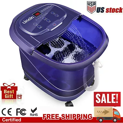 $75.99 • Buy LIKEIN Portable Foot Spa Bath Motorized Massager Electric Tub Shower Purple USA