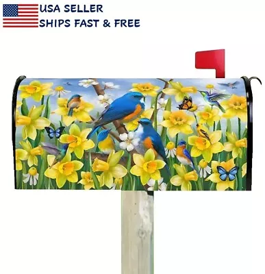 Magnetic Mailbox Cover Wrap Flowers Birds Mailbox Protector Decoration Gift • $16.99
