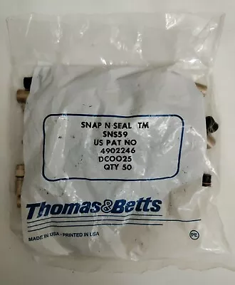 Thomas & Betts SNS59 Snap-N-Seal Black Compression Connector Fittings Bag 50  • $14.99