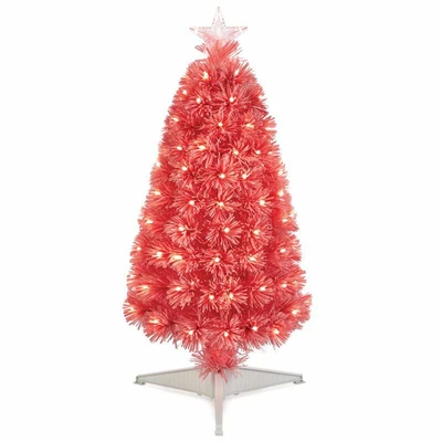 £44.95 • Buy Premier Blush Pink Pre-Lit Fibre Optic LED Salon Christmas Tree Decoration 80cm