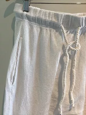 Bassike Waffle Knit Cream Slouch Pants Size Small • $66