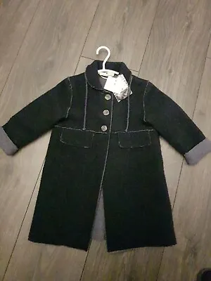 New LE PETIT COCO Baby Girls/boys  Coat Wool Blend Made In Italy 18M Virgin Wool • £9.99