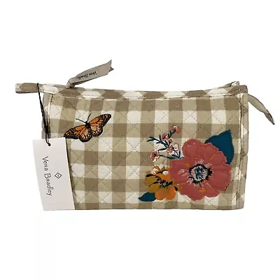 NEW Vera Bradley Peach Blossom Picnic Trapeze Cosmetic Pouch • $26.97