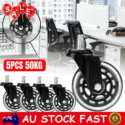$25.27 • Buy 5X 3  Office Chair Caster Wheels Castor Wheel Rotatable Swivel Furniture Rolling