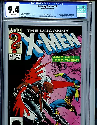 X-Men #201 GCG 9.4 NM 1986 Marvel Comics 1st Nathan Summers Cable Amricons K56 • $279.99