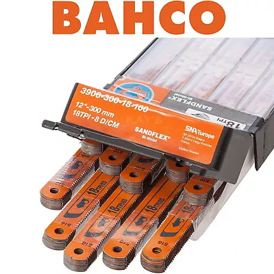 BAHCO Sandflex Hacksaw Blades 300mm 12  Shatter Proof Bi-Metal 182432 TPI 3906 • £93.23