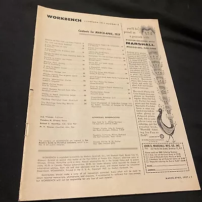 Workbench Magazine March-April 1957 • $12.50