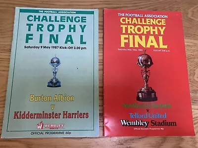 2 X FA Challenge Trophy Final Programs Good Condition • £2.50