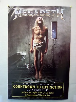 Megadeth Poster  Original Capital Records Promo Countdown To Extinction 1992 • £20