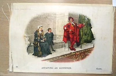 £7.99 • Buy BDV CIGARETTES POSTCARD SIZE SILK AWAITING AN AUDIENCE GEETS No 18- ORIGINAL