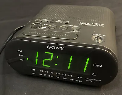 Sony Dream Machine ICF-C218 Black Dual Alarm Clock Radio AM FM LED Display • $12.25