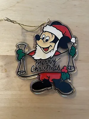 Vintage Rare Walt Disney Company Mickey Mouse Plastic Christmas Ornament • $14.50