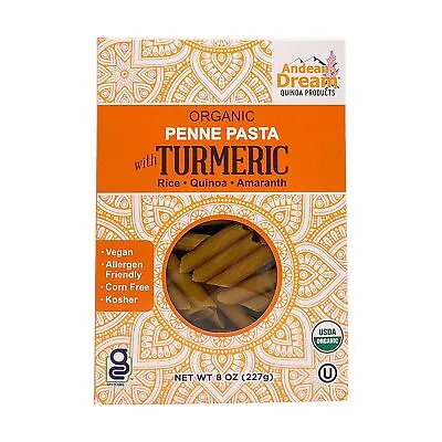 Andean Dream Penne Pasta Quinoa Turmeric Organic 8 Ounce • £10.34