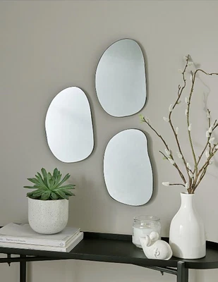 £22 • Buy Clear Pebble-Shaped Mirror - Set Of 3