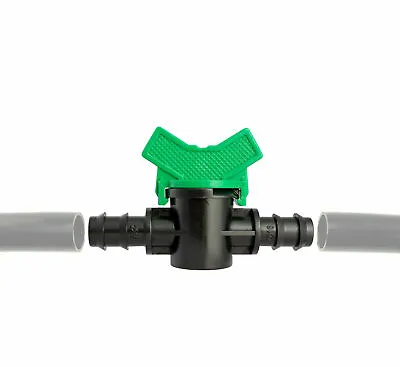 13mm In-Line Tap Valve Fitting Connector Garden Irrigation On Off Fits Hozelock • £5.99