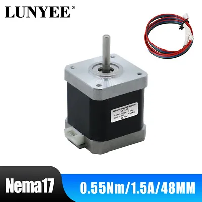 Nema17 Stepper Motor 0.55Nm 42HS48 1.5A 48mm For CNC 3D Printer XYZ Engraver • $22.48