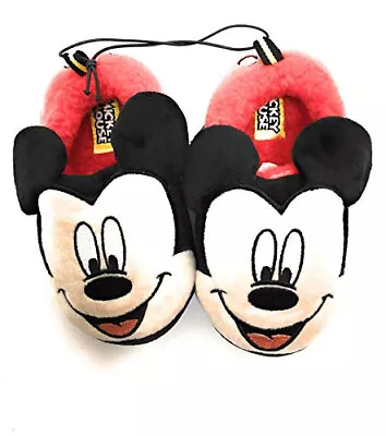 Disney Jr. Mickey Mouse Slip-on Plush Kids Slippers Size 5/6 Youth Toddler • £13.27