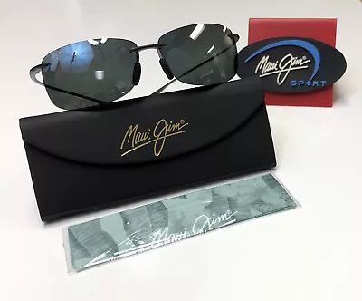 Maui Jim 442-11M AKAU Polarized Wrap Matte Grey / Fade Neutral Grey Lens Sunglas • $138.88