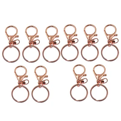 £8.50 • Buy 10pcs Lobster SWIVEL TIGGER Clasp Clips Keyring Key Chain Findings Rose Gold