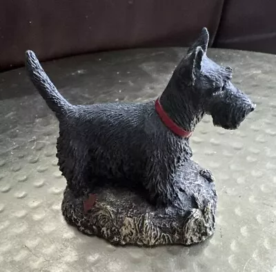 Vintage Scottish Terrier Figurine M. Richardson 1979 Cold Bronze Cast Kennel 3” • $13.30