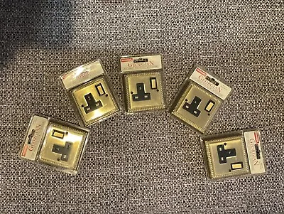 Micromark Georgian Cast Brass Single Switched Socket 13 AMP Job Lot • £15