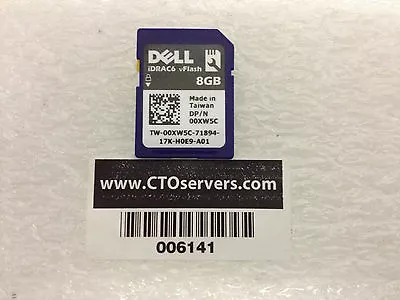 £13 • Buy Dell 8GB VFLASH SD Card 0XW5C  IDRAC6 DRAC 6 R410 R510 R610 R710 R810 R910