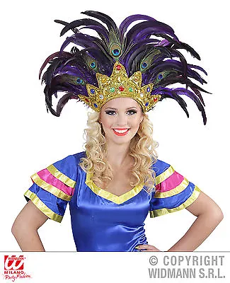 £27.67 • Buy Feather Head Jewelry Brasilia Peacock Carnival Rio Show, Ladies 1181