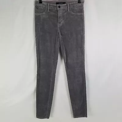 J Brand Pants Womens 29 X 29.5 Mid Rise Super Skinny Gray Velvet • $34.99