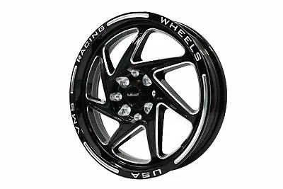 VMS Racing Typhoon Black Milled Drag Rim Wheel 15X3.5 4X100 4X114 +10 VWTY003 • $179.95